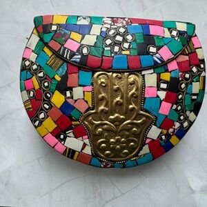 NWOT Handmade Mosaic Moroccan RAMLA Handbag